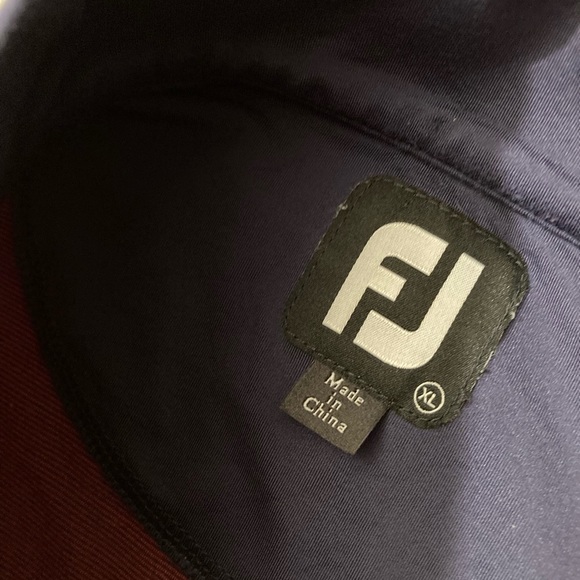 FootJoy 1/4 Zip Pullover Mens Size XL Golf Long Sleeve Activewear Red Logo Nylon - Picture 5 of 11
